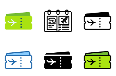 Airplane Ticket Icons