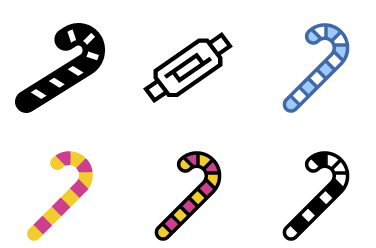 Candy Cane Icons
