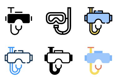 Diving Mask Icons