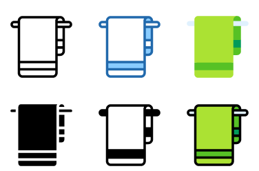 Drying Towel Icons