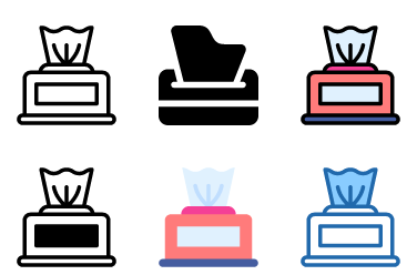 Facial Tissues Icons