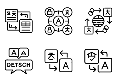 Language Translation Icons