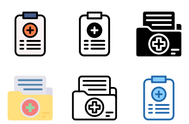 Medical Documents Icons