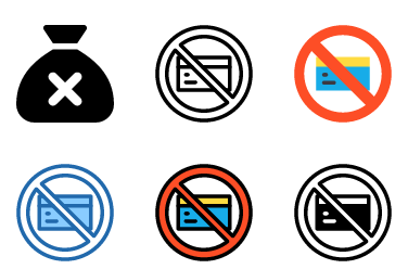 No Money Icons