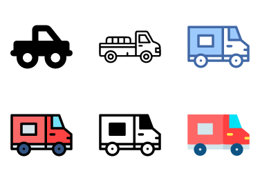 Pickup Truck Icons
