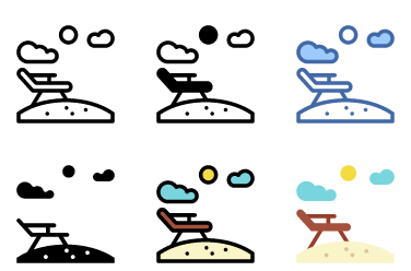 Sun Lounger Icons