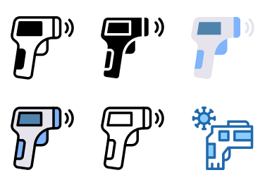 Temperature Gun Icons