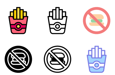Unhealthy Food Icons