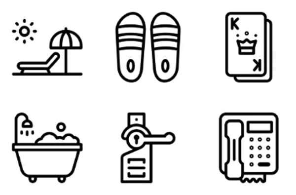 Iconos de hotel