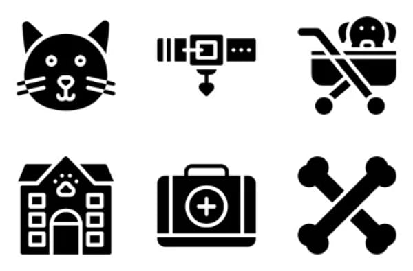 Iconos de Cuidado de mascotas