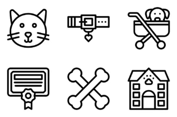 Iconos de Cuidado de mascotas