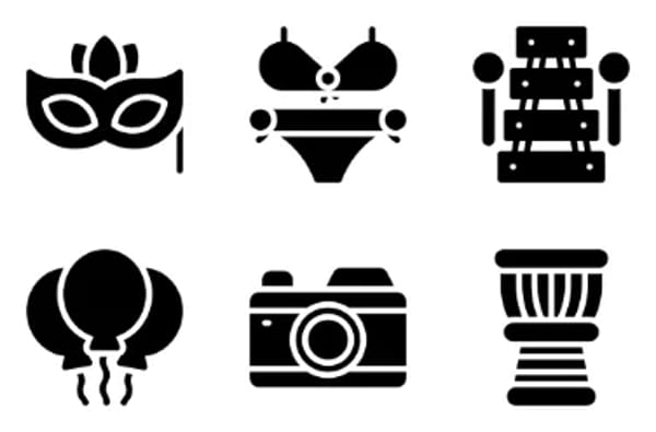 brasilianischer Karneval-Icons