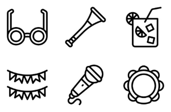 Iconos de carnaval brasileño