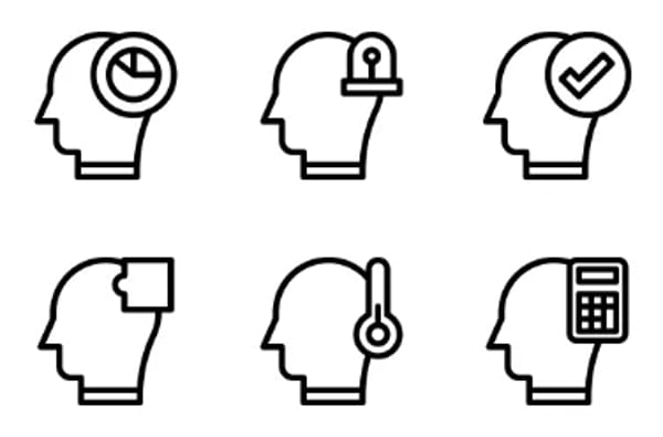 Iconos de mente humana