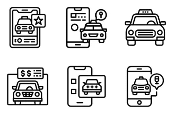 Taxi Service Icons