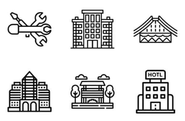 城市建筑图标