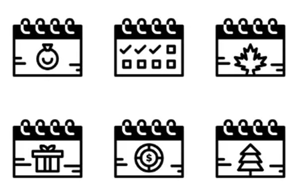 Calendar and Date Icons