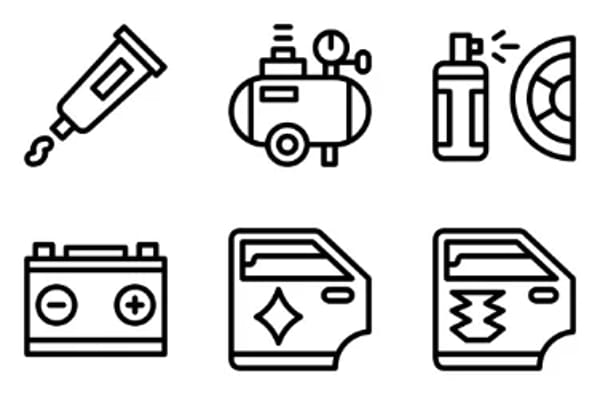 Autolackierung-Icons