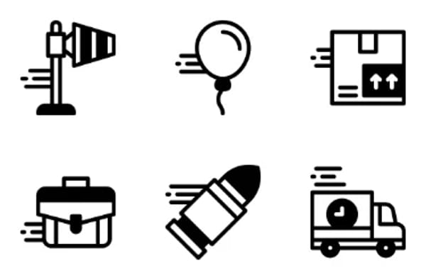 Motion and Speed Icons