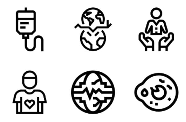 Iconos de Día Mundial del Donante de Sangre