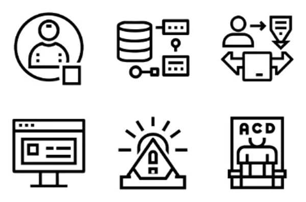 Iconos de alojamiento web
