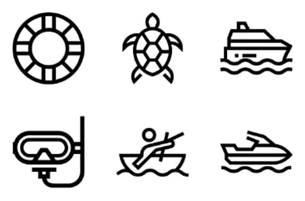 Aquatic Sports Icons