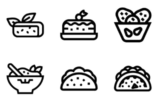Vegan Food Icons