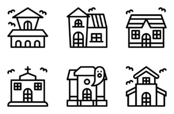 Haunted House Icons