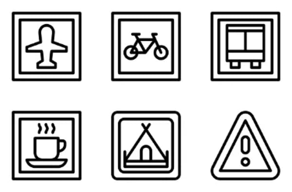 Iconos de señales y prohibiciones