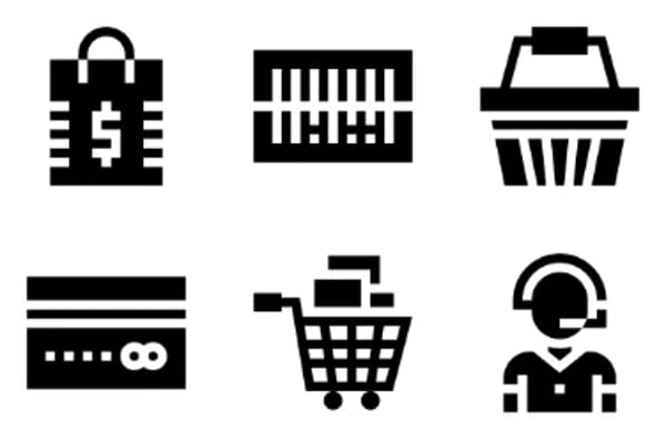Online Einkaufen-Icons