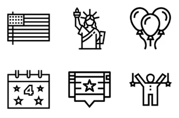 4th Of July Icons