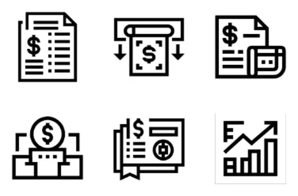 Icônes comptabilité