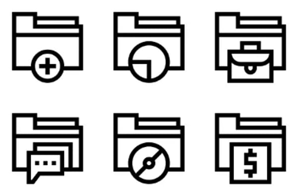Ikon file dan folder