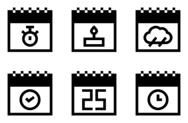 Calendar and Date Icons