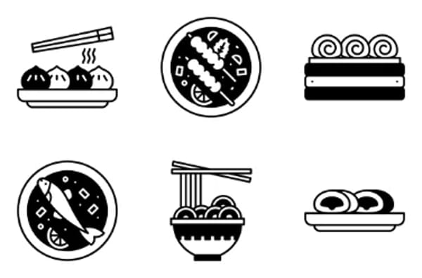 Iconos de comida china
