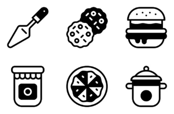 Icônes boulangerie