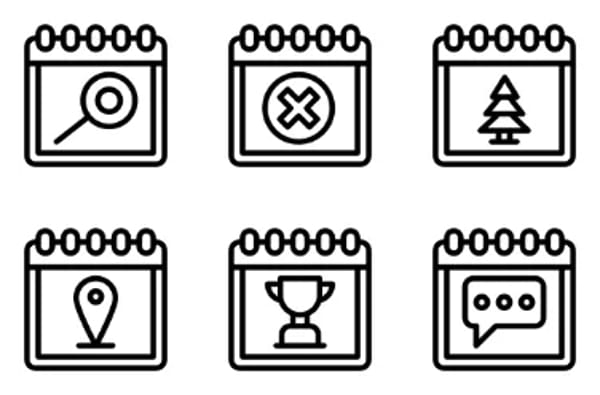 Iconos de calendarios