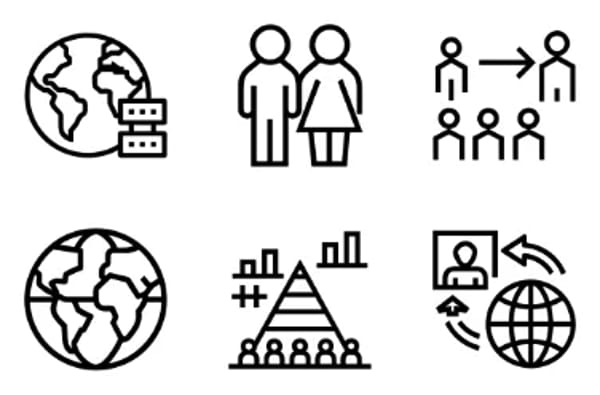 Weltbevölkerung-Icons