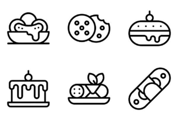 italienisches Essen-Icons