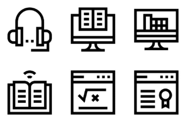Online Learning Icons