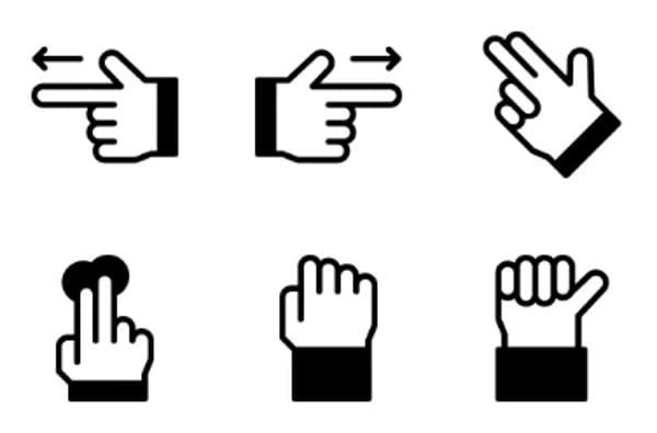 Handgesten-Icons