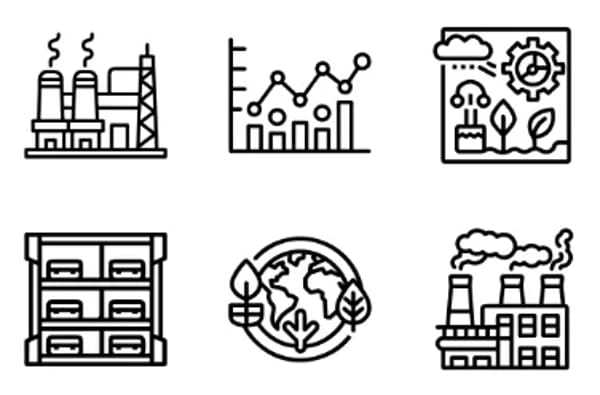 Ícones de indústria petrolífera