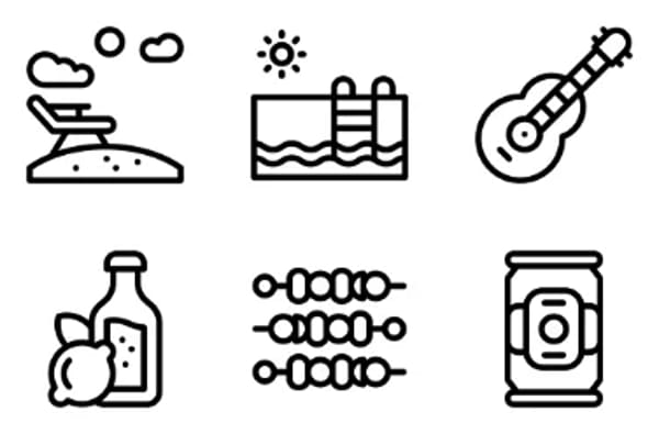 Summer Party Icons