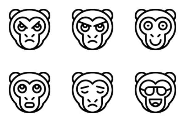 Monkey Emot Icons