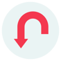 return arrow icon