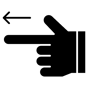 left hand arrow icon