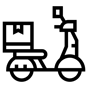 motorcycle delivery icon