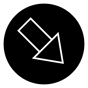 diagonal bottom arrow icon