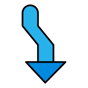 downward arrows icon