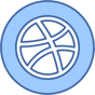 dribbble logo icon